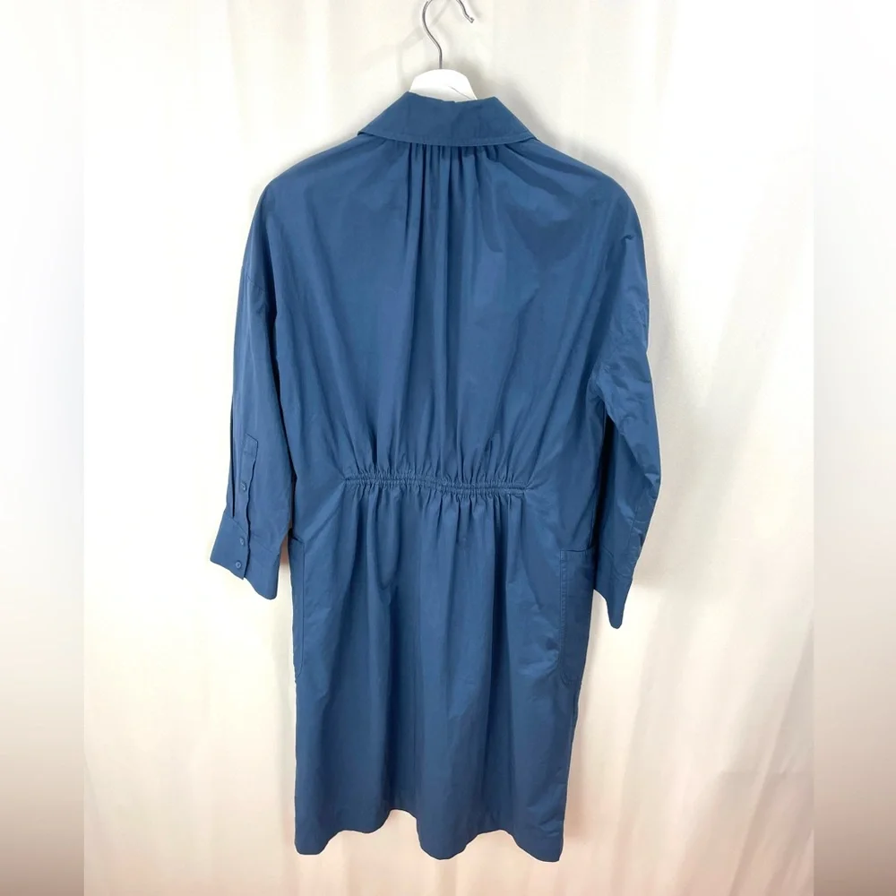 COS Blue Long Jacket with Gathered Back Size 2 - Picture 8 of 13